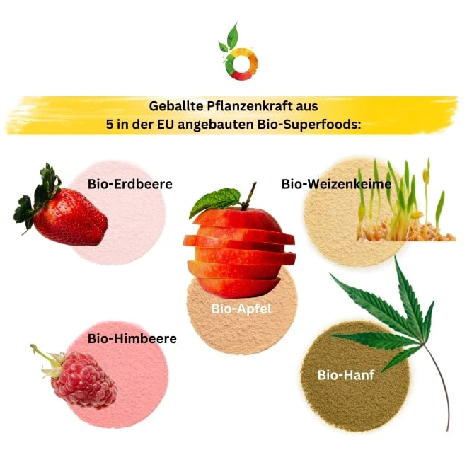 Bio Spermidin plus  Superfood-Mineralstoffe-Beauty+Power Pulver_Bio-Zutaten_von Biotastics Bio Nahrungsergaenzung