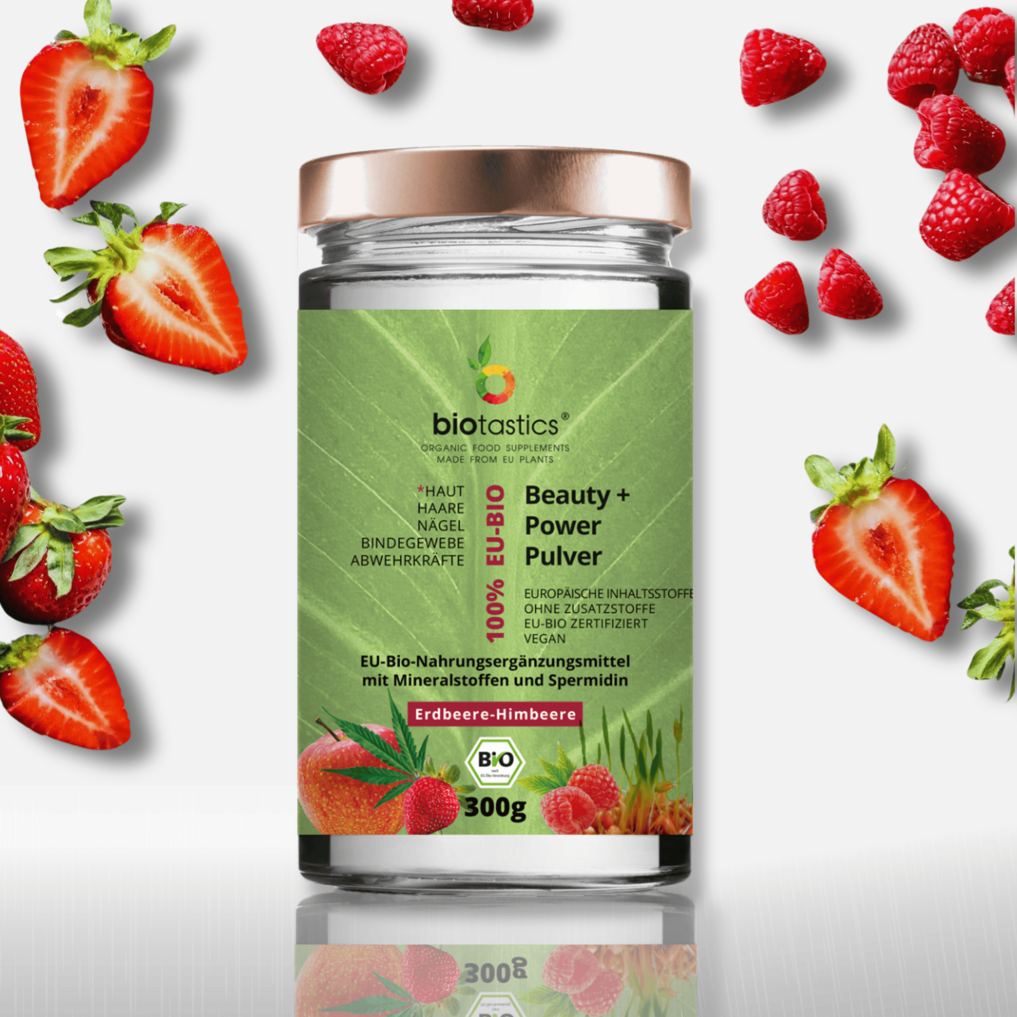 Bio_Spermidin_plus_Superfood-Antioxidantien-hochdosiertes_Beauty_Power_Pulver-Erdbeer-Himbeer-Geschmack-Biotastics_Bio_Nahrungsergaenzung